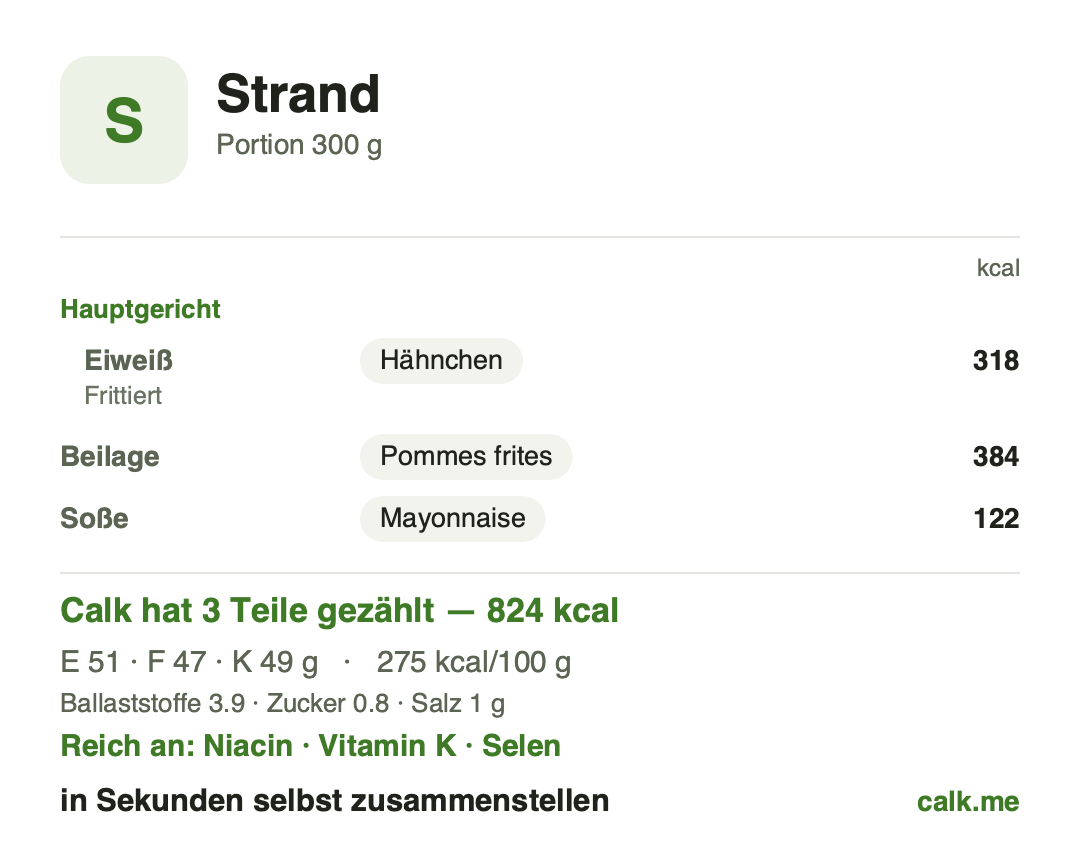 Calk-Vorlage Strand für Essen und Getränke unterwegs