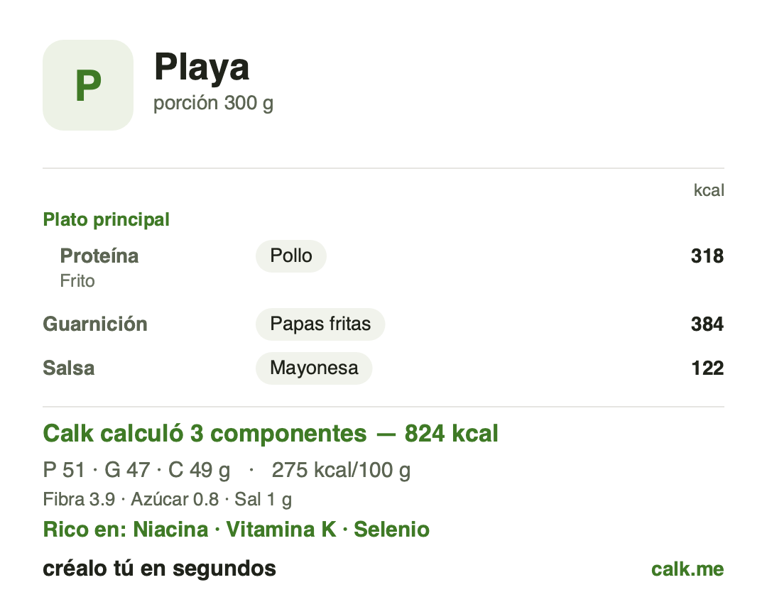 Plantilla Playa de Calk para comidas y bebidas fuera de casa