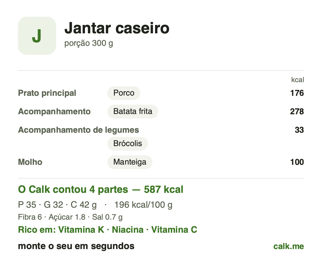 Modelo Jantar em casa do Calk para uma refeição compartilhada variável