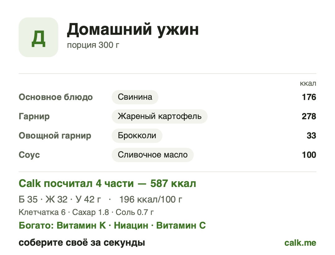 Шаблон Calk Домашний ужин для меняющейся общей еды