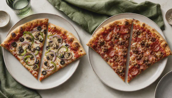 Pizza: kalorienärmere und kalorienreichere Calk-Varianten im Vergleich