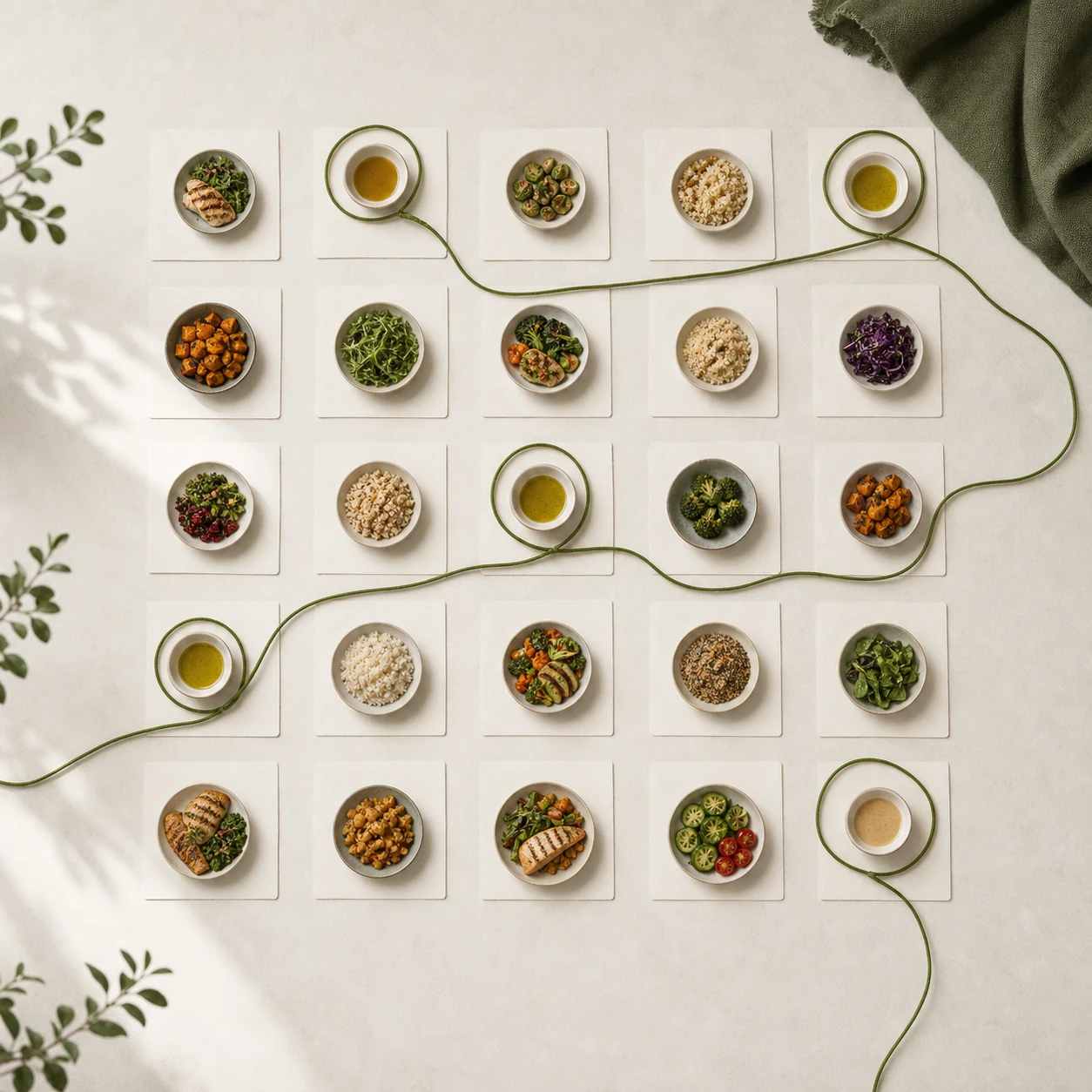 A calm monthly read of your food, from your own logged days